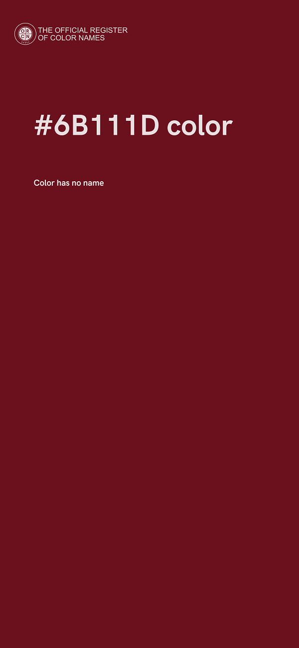 #6B111D color image