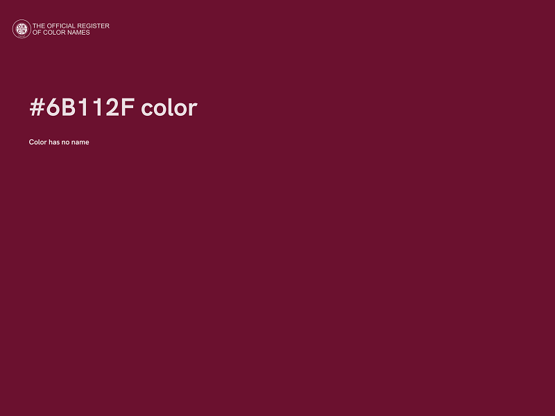 #6B112F color image