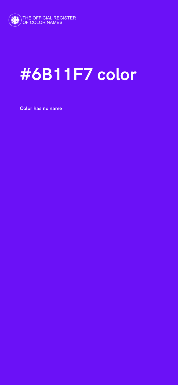 #6B11F7 color image