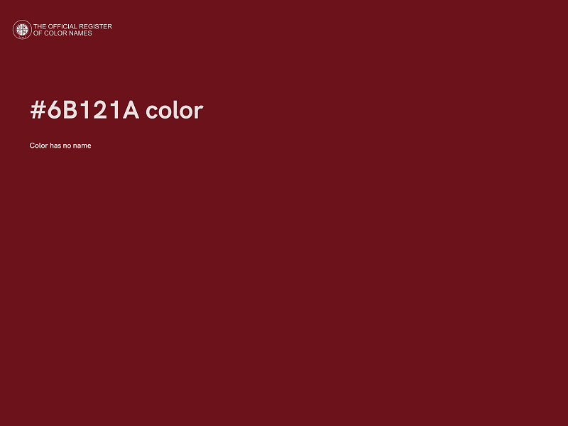 #6B121A color image