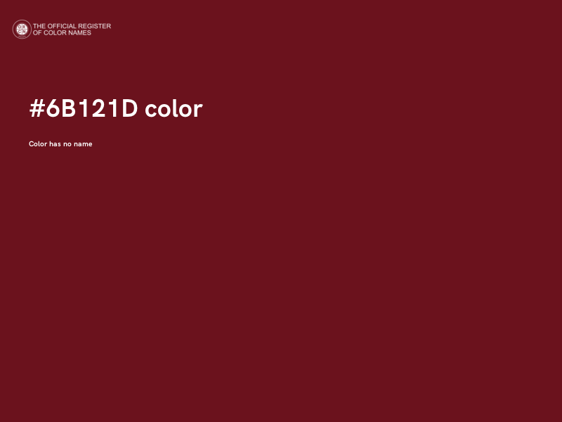 #6B121D color image