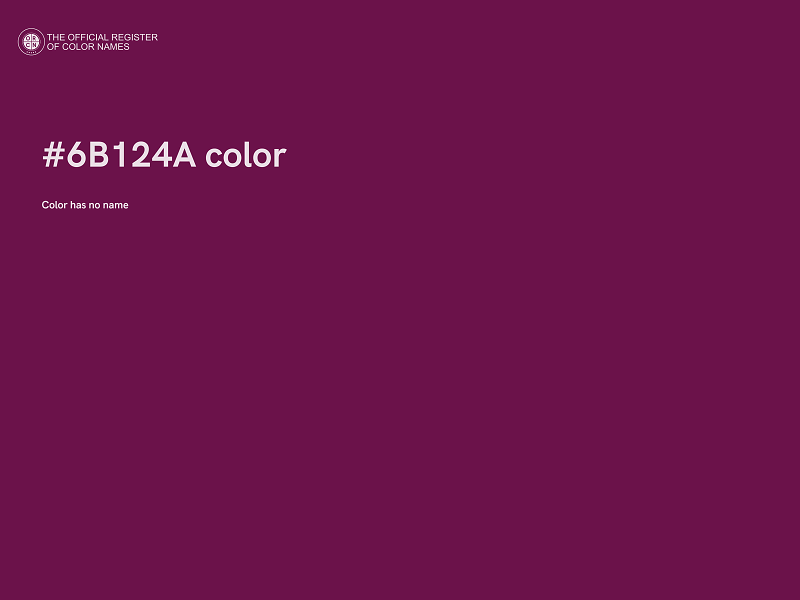 #6B124A color image