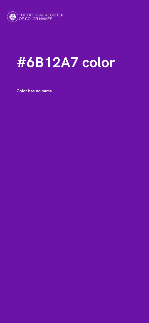 #6B12A7 color image