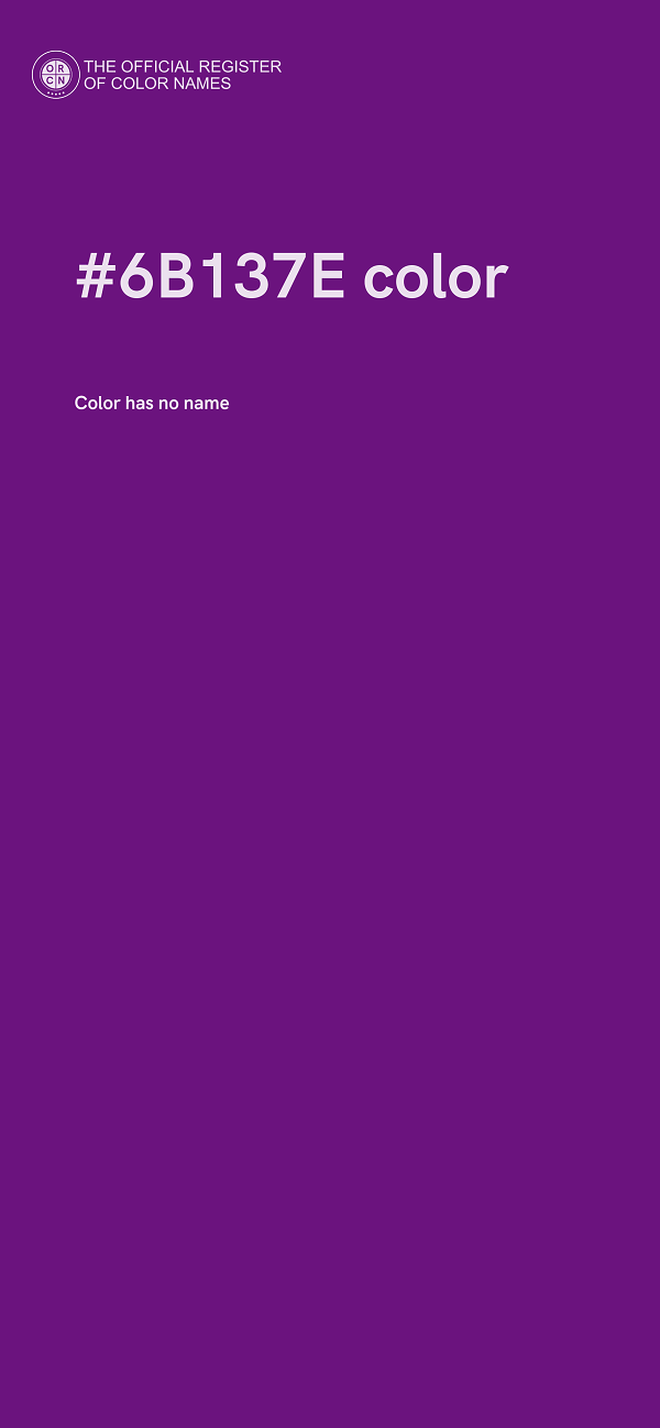 #6B137E color image