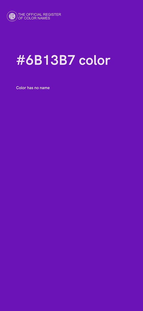 #6B13B7 color image