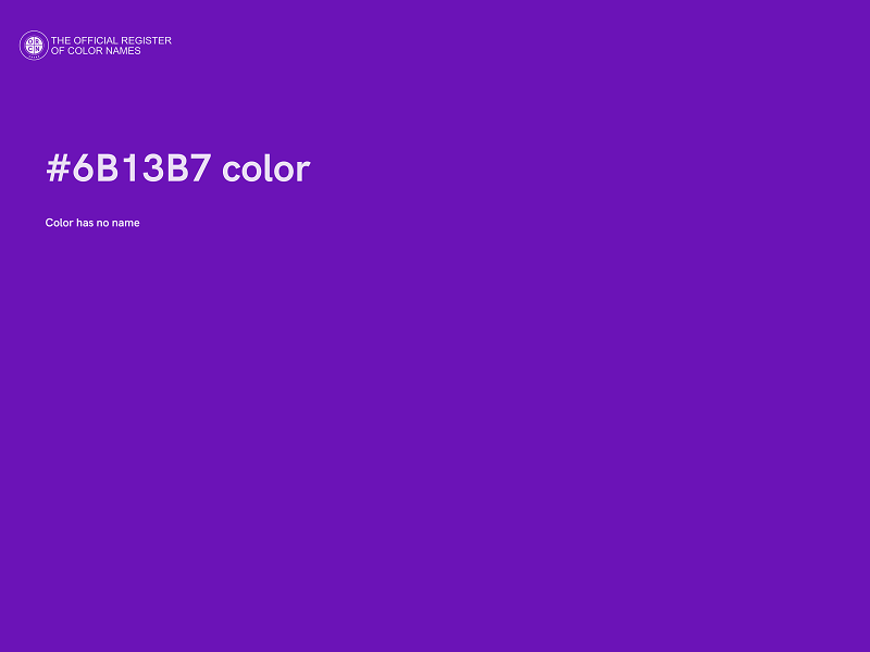 #6B13B7 color image