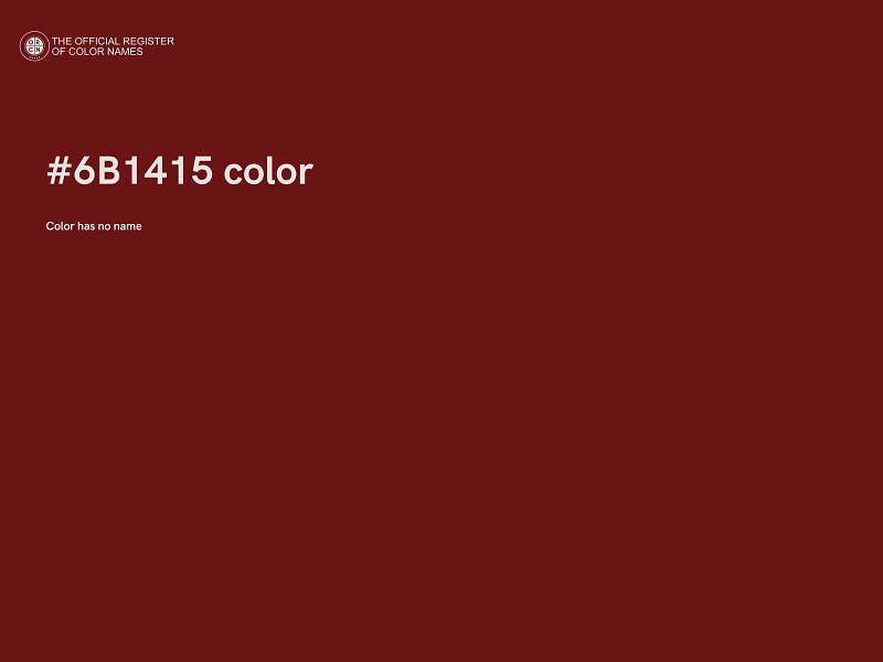 #6B1415 color image