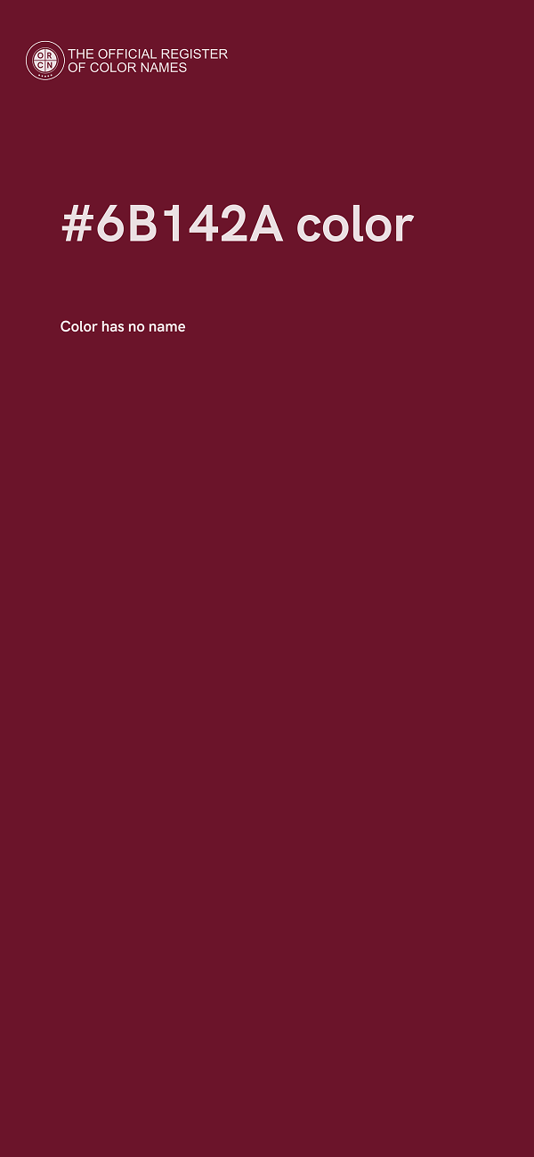 #6B142A color image