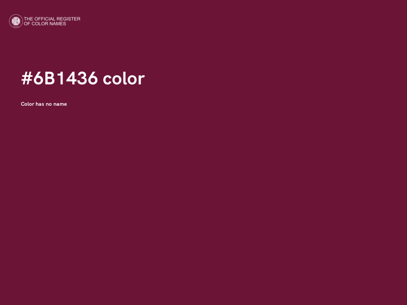 #6B1436 color image