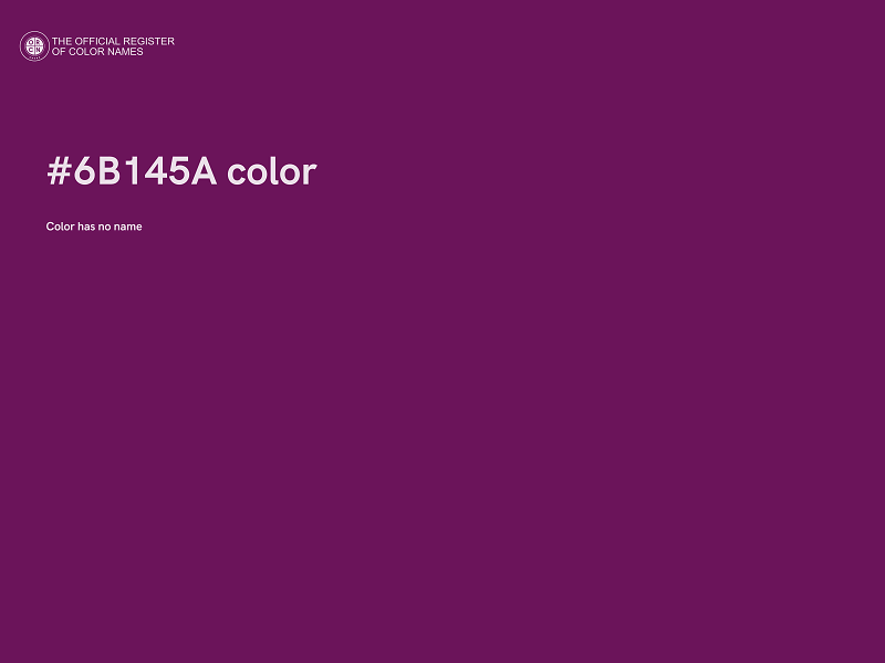 #6B145A color image
