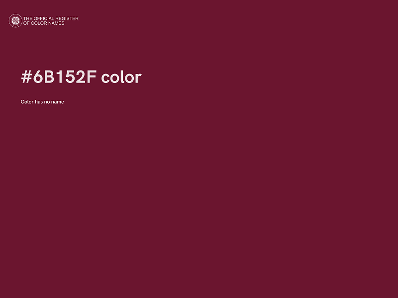 #6B152F color image