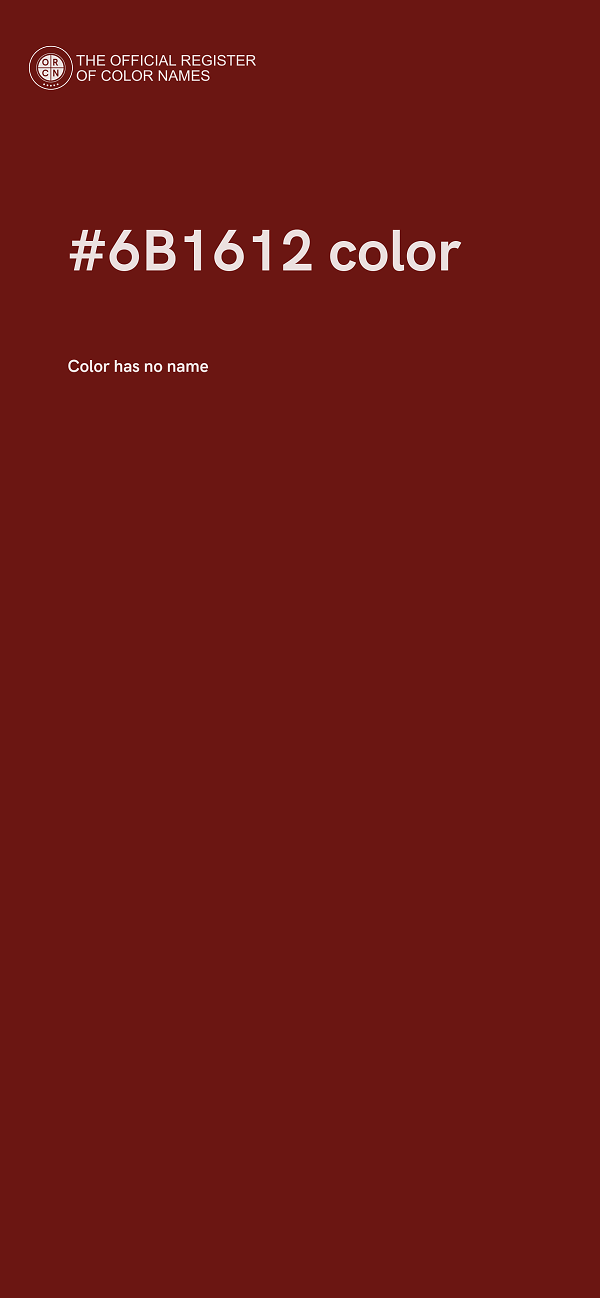 #6B1612 color image
