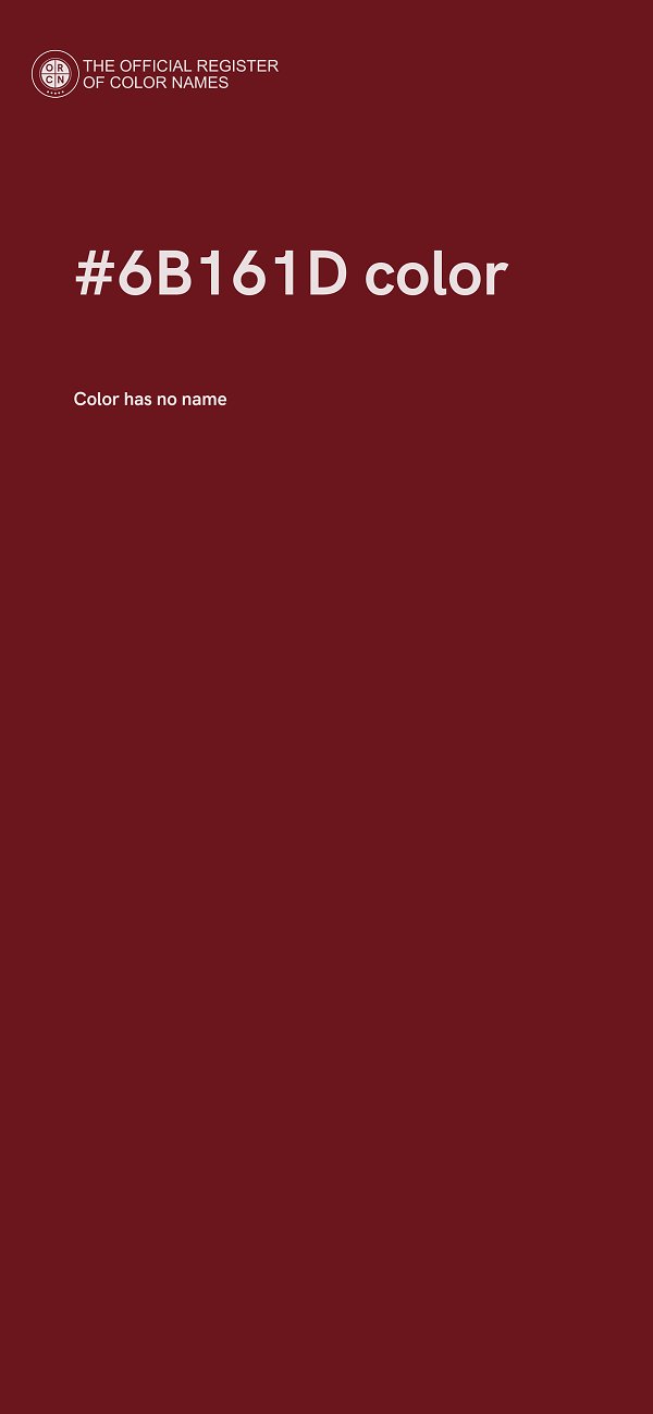 #6B161D color image