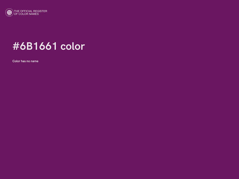 #6B1661 color image