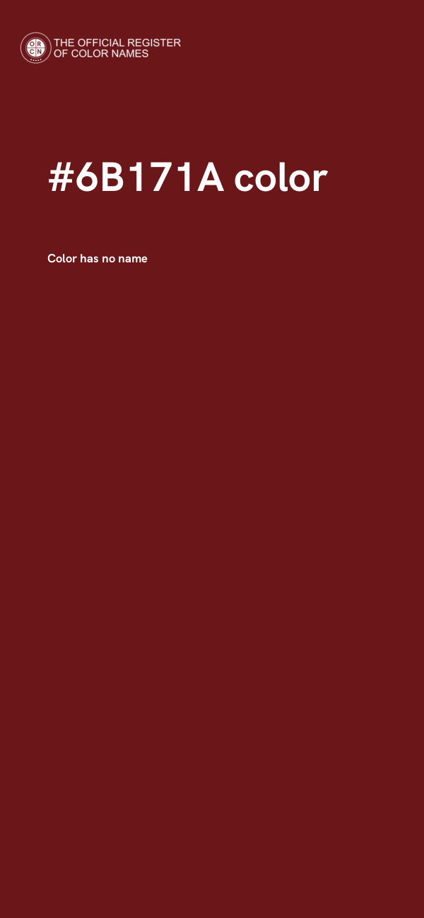 #6B171A color image