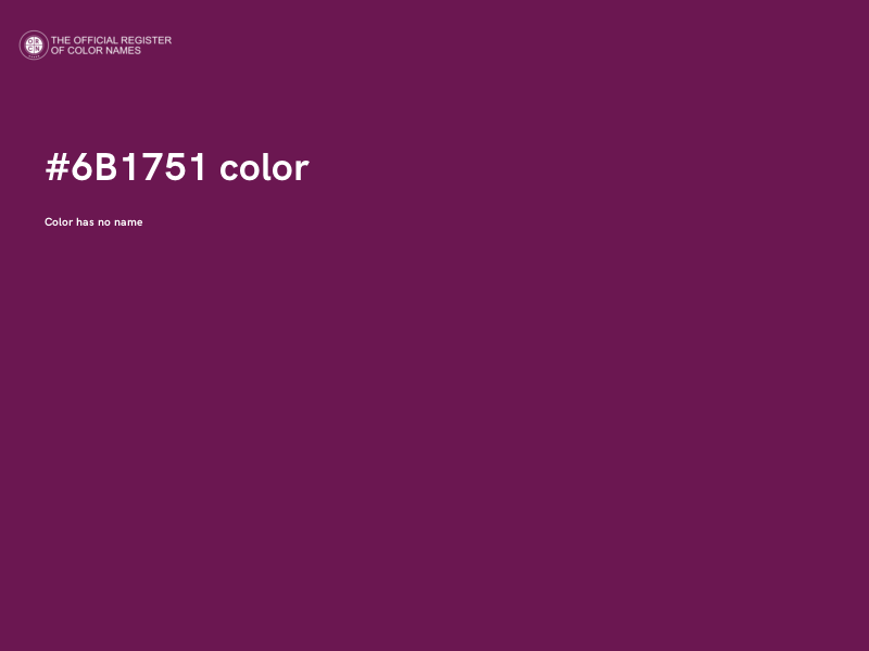 #6B1751 color image