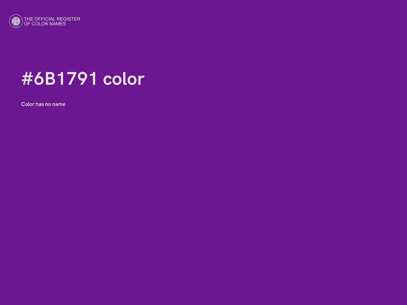 #6B1791 color image