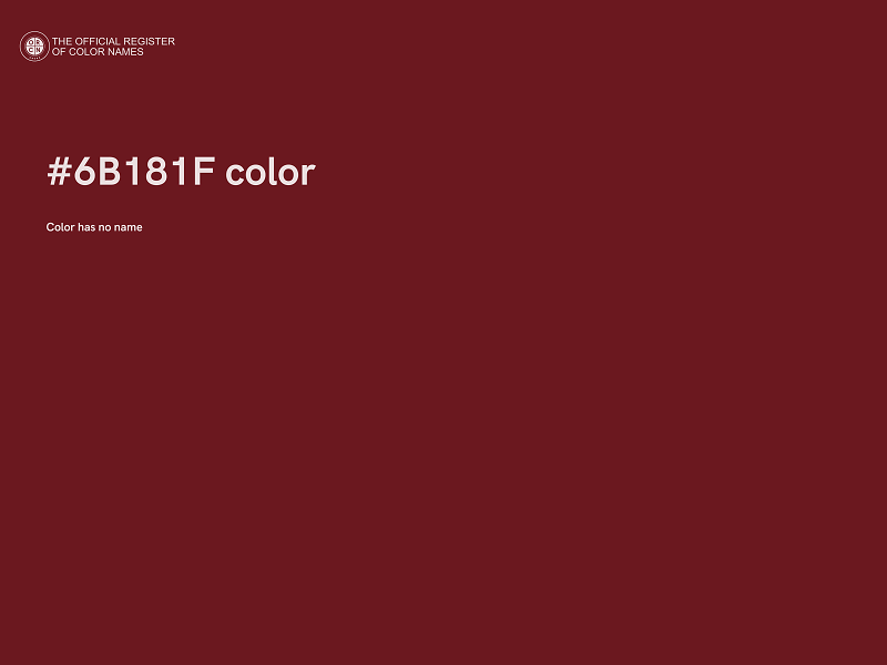 #6B181F color image