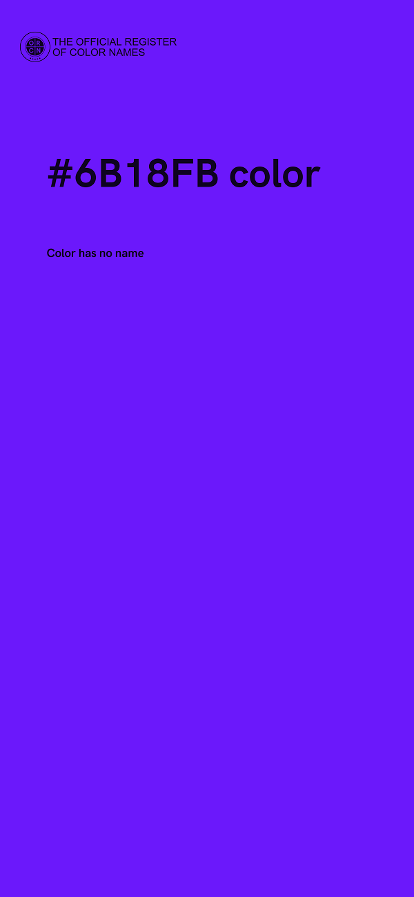 #6B18FB color image
