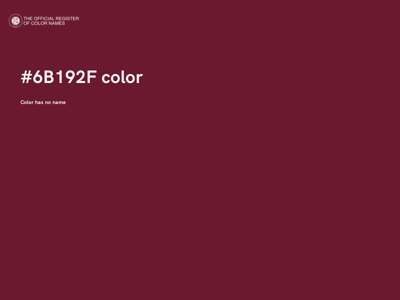 #6B192F color image