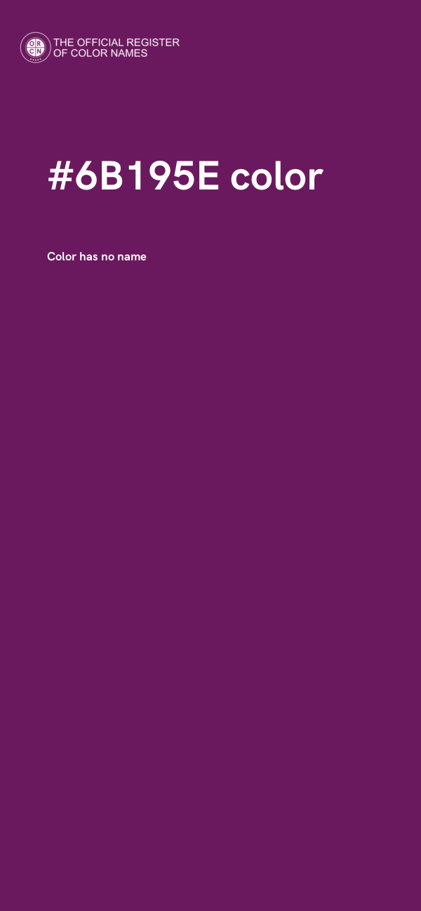 #6B195E color image