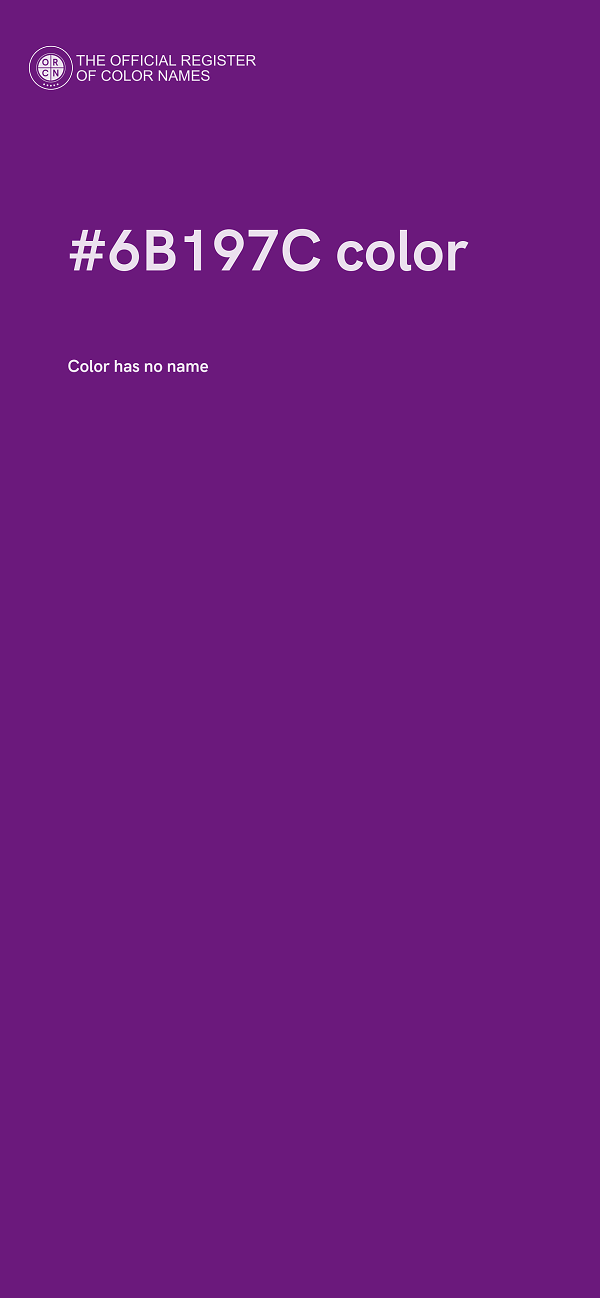 #6B197C color image
