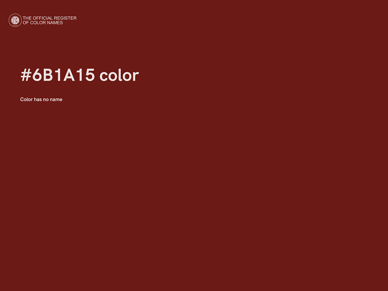 #6B1A15 color image