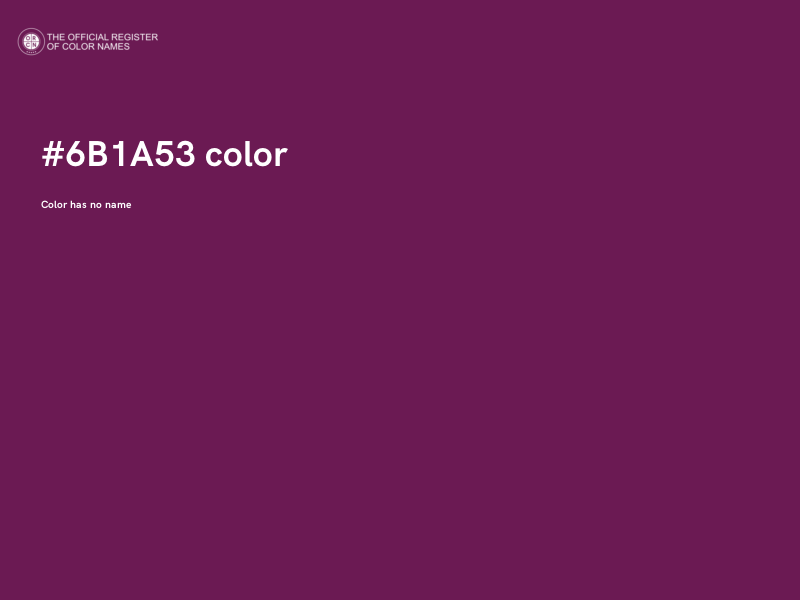 #6B1A53 color image