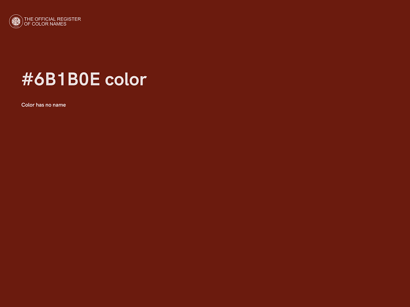 #6B1B0E color image
