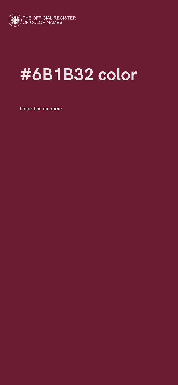 #6B1B32 color image