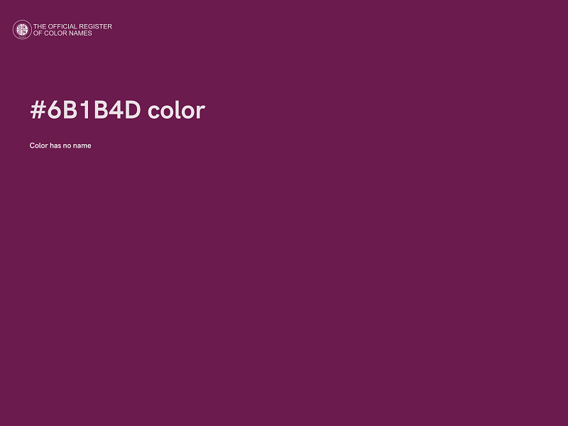 #6B1B4D color image