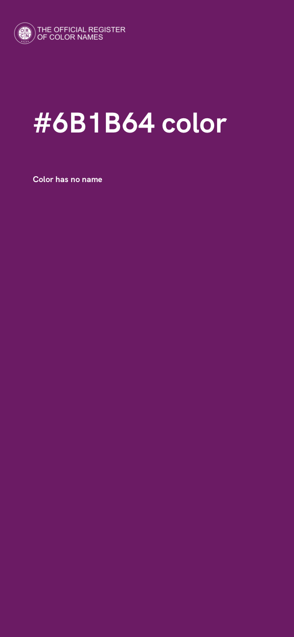 #6B1B64 color image