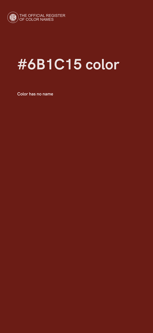 #6B1C15 color image