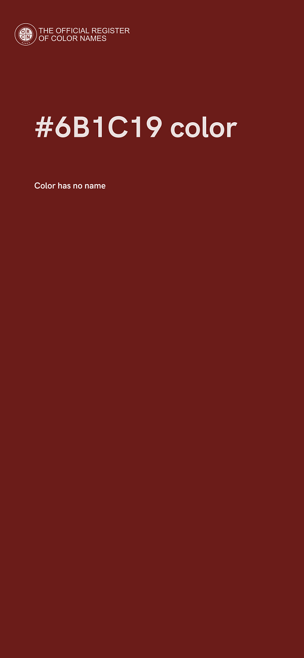 #6B1C19 color image