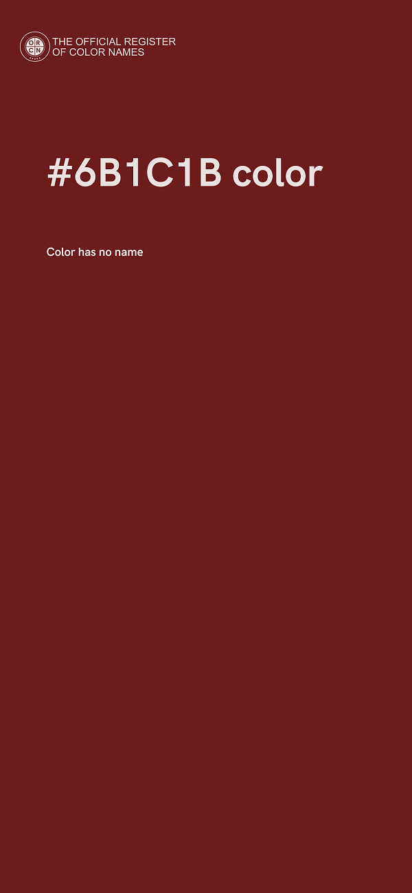 #6B1C1B color image