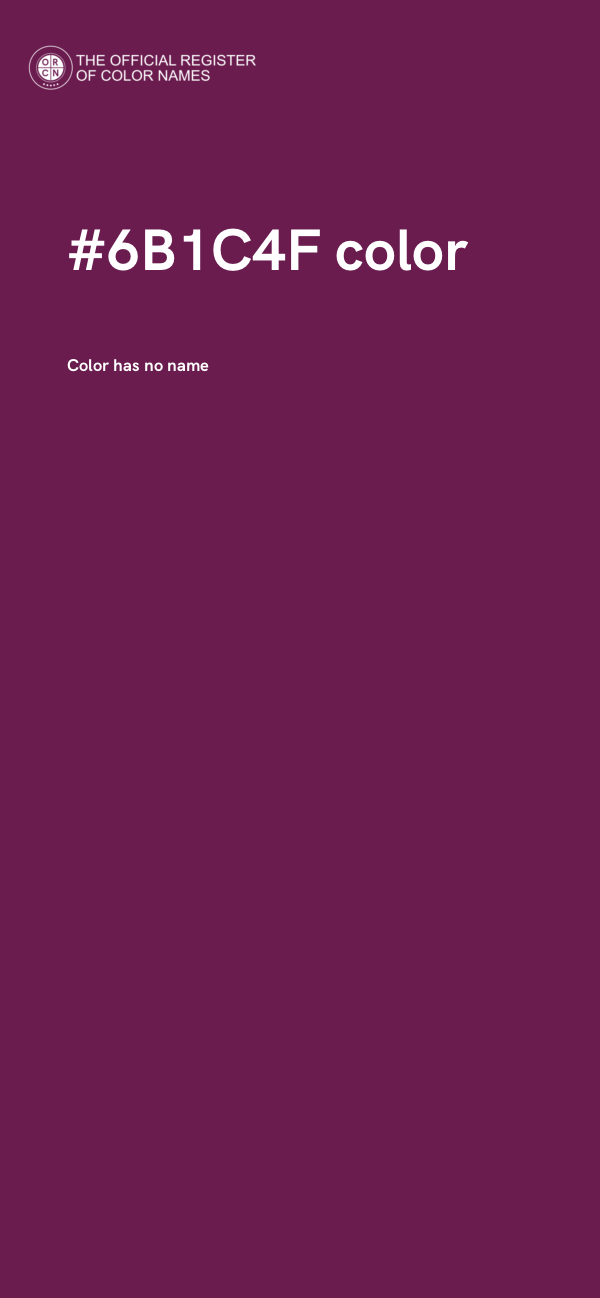 #6B1C4F color image