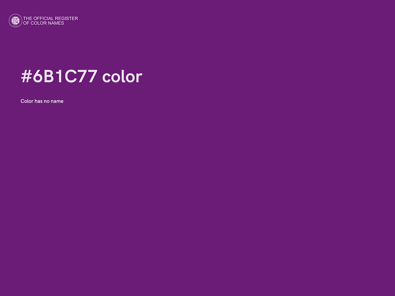 #6B1C77 color image
