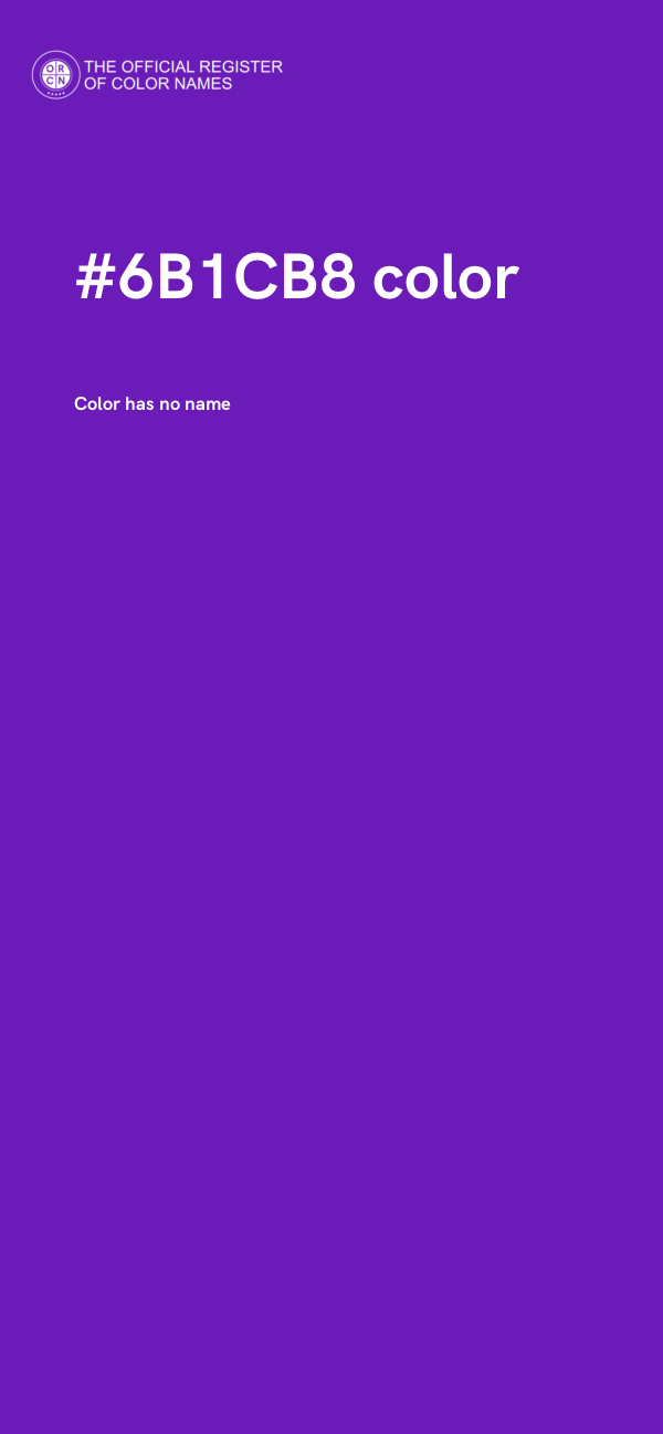 #6B1CB8 color image