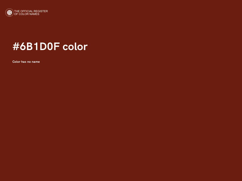 #6B1D0F color image