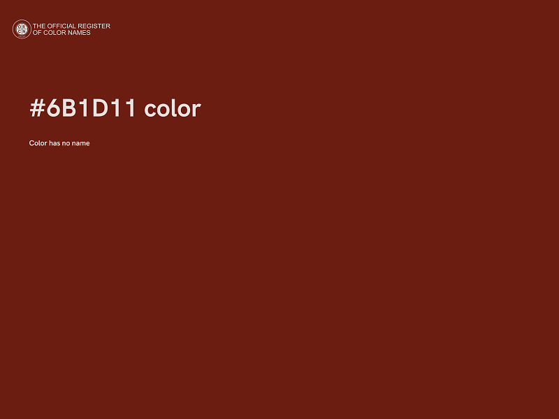 #6B1D11 color image