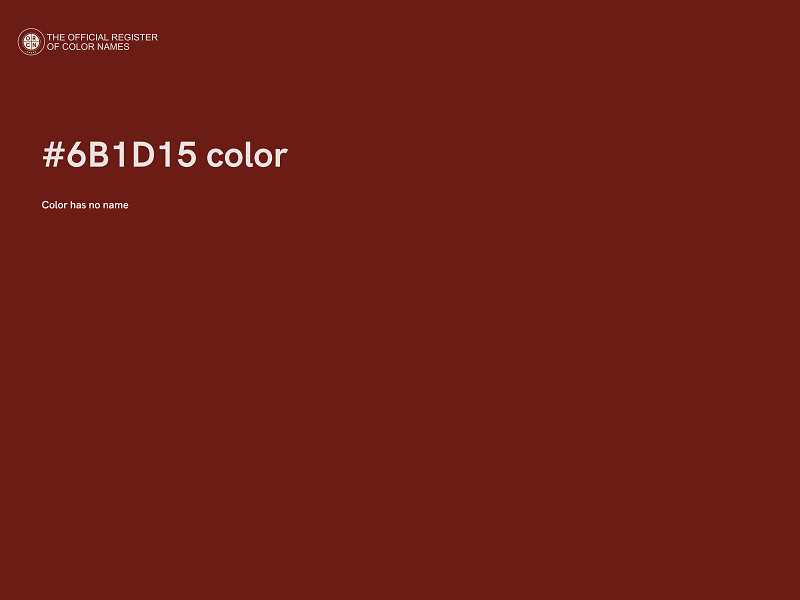 #6B1D15 color image