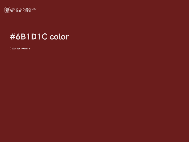 #6B1D1C color image