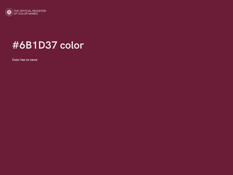 #6B1D37 color image