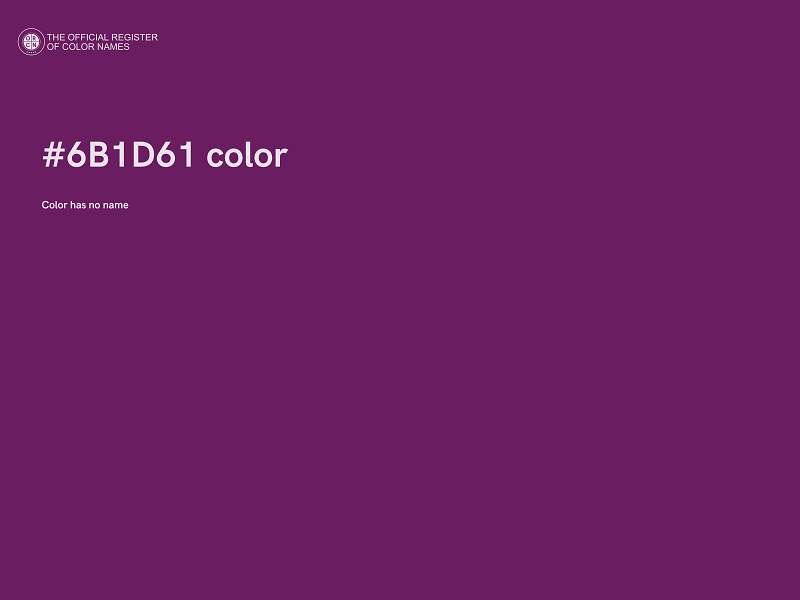 #6B1D61 color image