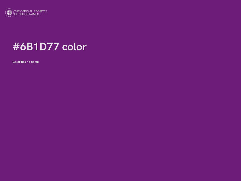 #6B1D77 color image