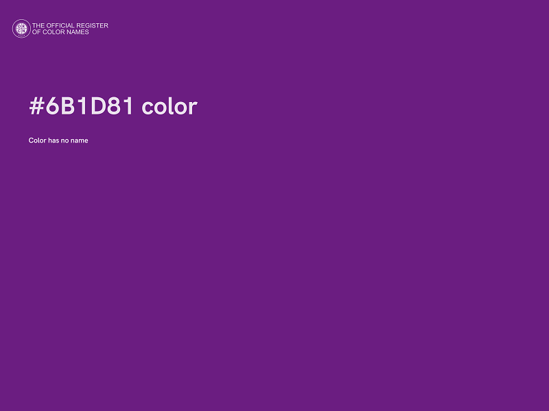 #6B1D81 color image