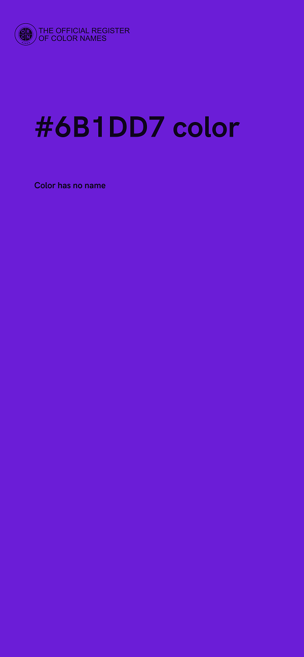 #6B1DD7 color image