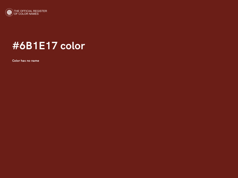#6B1E17 color image