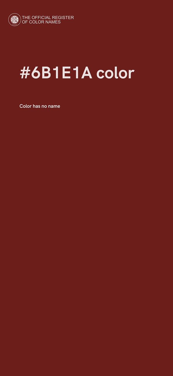 #6B1E1A color image
