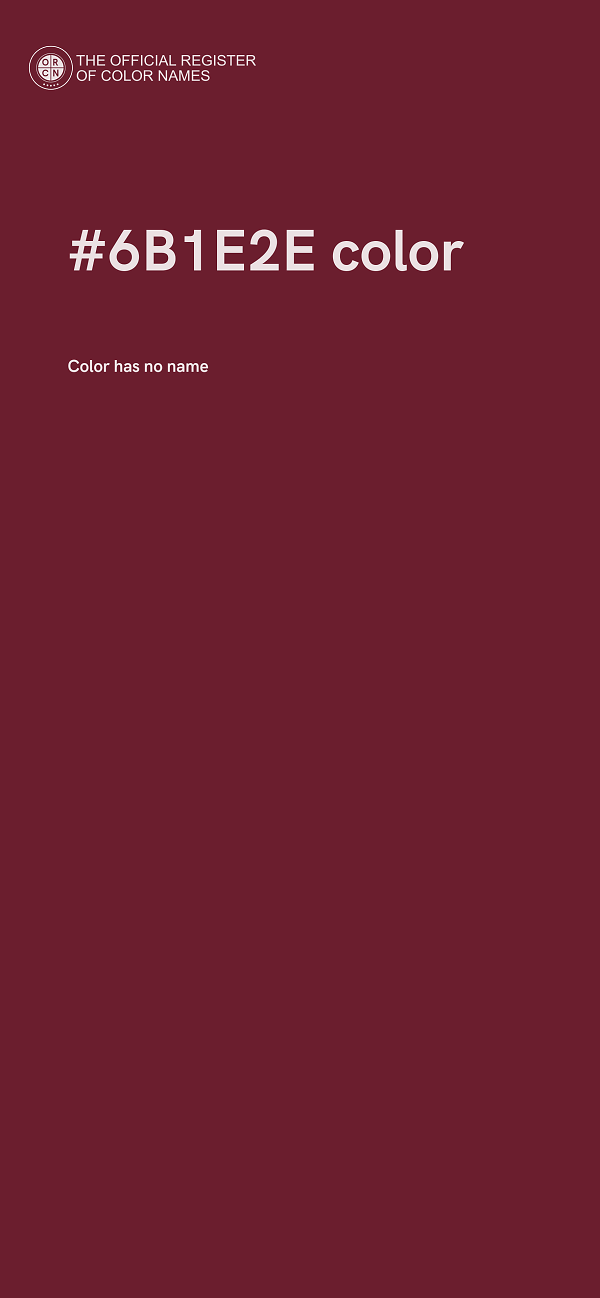 #6B1E2E color image